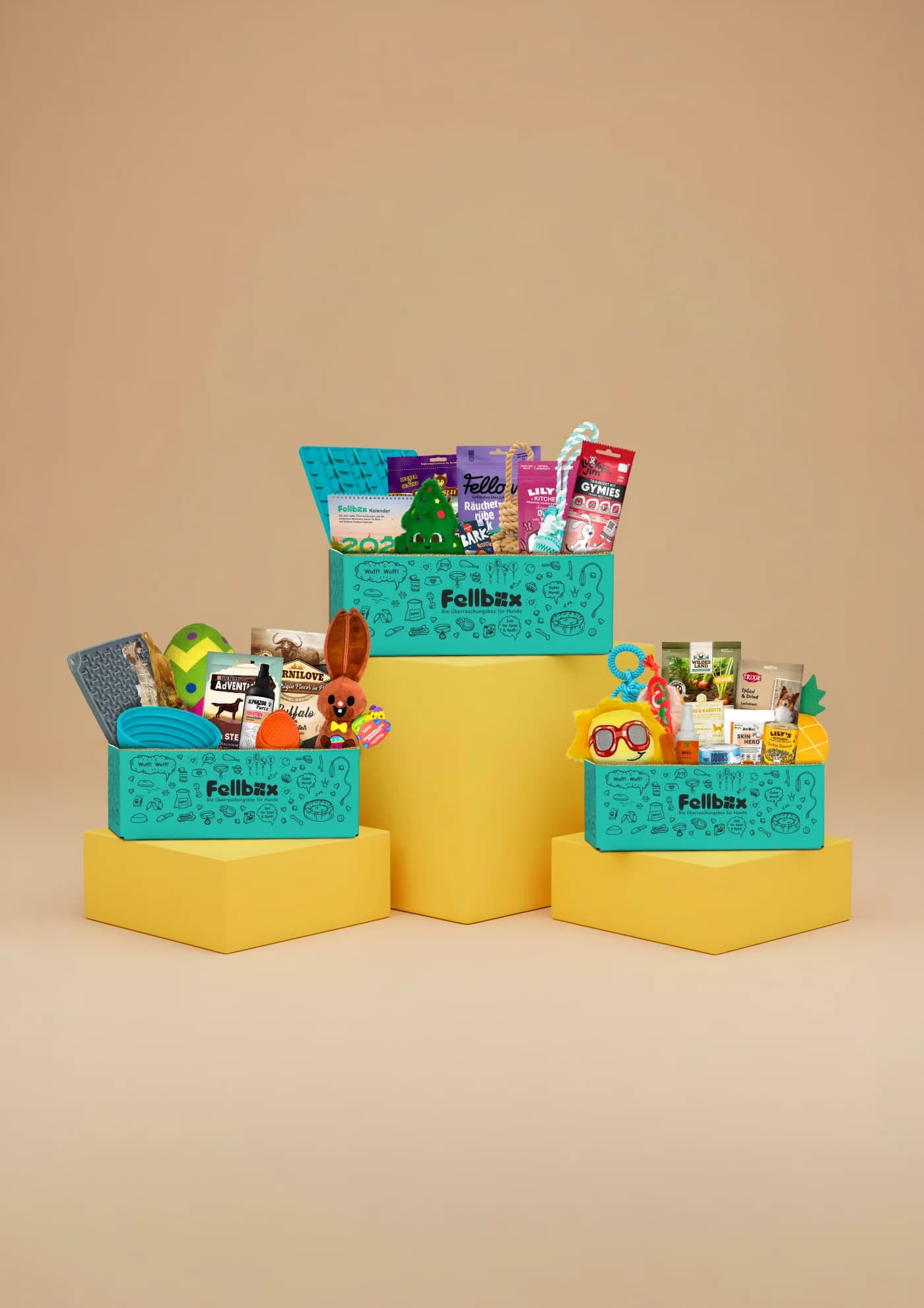 Mehrere Fellboxen
