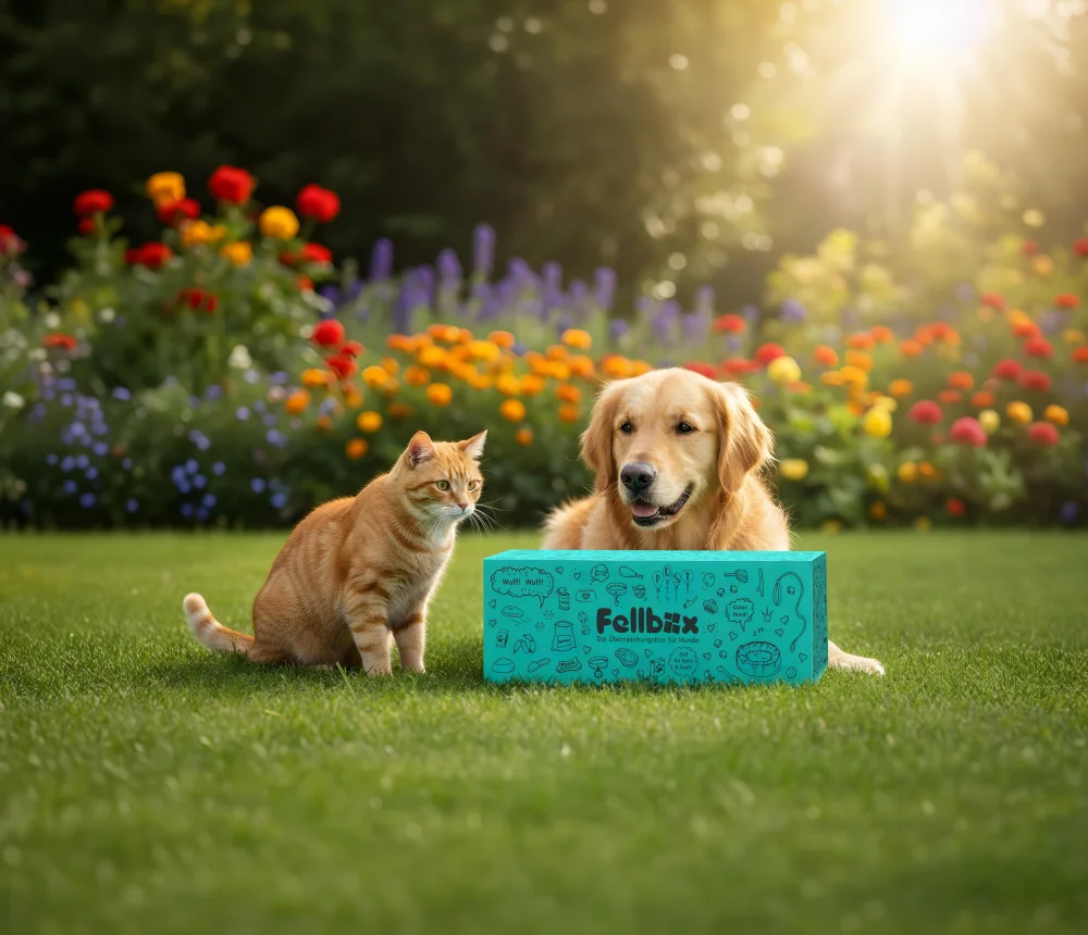 Hund und Katze mit Fellbox